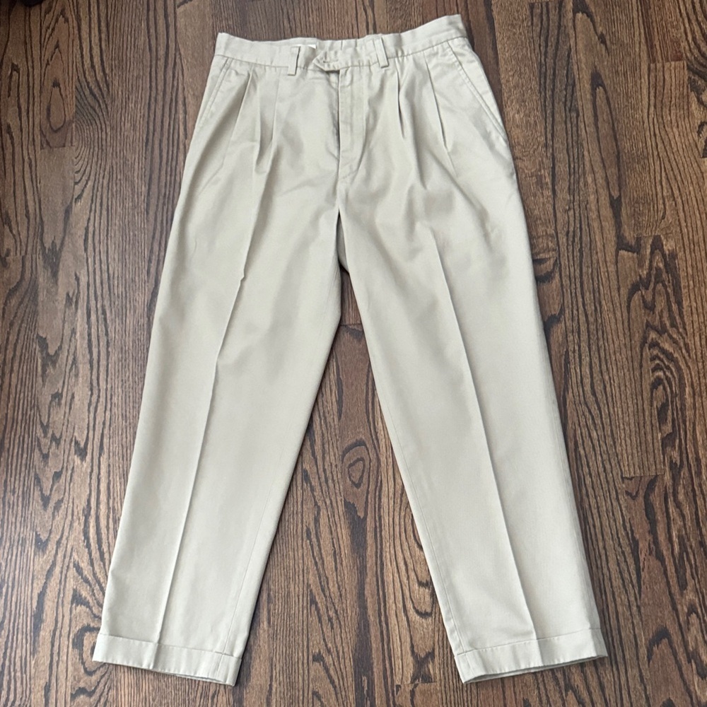 John W. Nordstrom Men's Khaki Pleated Chinos